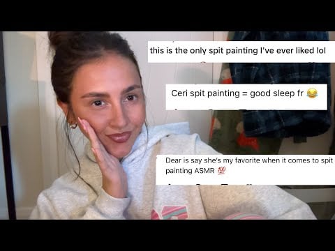 ASMR- Extra fast & aggressive spit painting you 🎨 