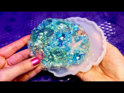 ASMR Making an Ocean Glue Peeling 🌊 (Whispered, Tracing)