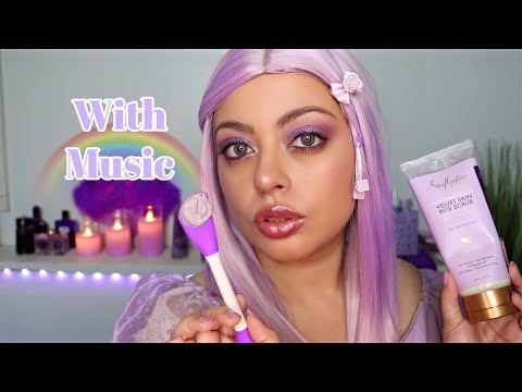 ASMR| 🌈The ROYGBIV Spa - VIOLET EDITION 💜 Facial Treatment WITH MUSIC (Personal Attention)