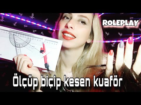 ASMR KUAFÖR ROLEPLAY | SAÇ TARAMA , KESME , DÜZLEŞTİRME (ÖLÇEREK ) HAIRDRESSER ROLEPLAY  (CUT CUT )