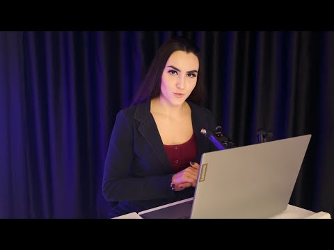 ASMR Roleplay Secretária Clínica Estética (sussurros, sons de teclado)