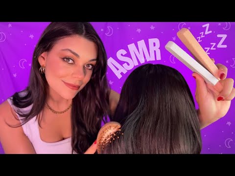 ASMR APLICADO: Mexendo No Cabelo Com Produtos De Madeira 🪵 😴