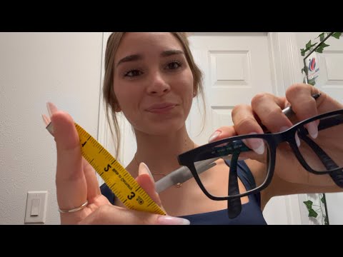 asmr measuring for glasses