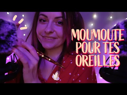 ASMR | Face burshing, moumoute, chuchotements et ouverture d'une petite boîte ✨