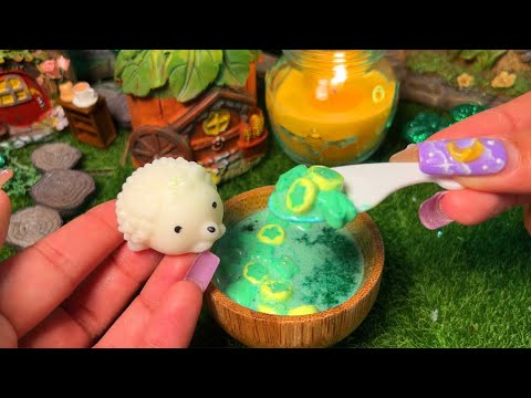 ASMR🍀 Mochi Squishy Clover Care & Spa (St. Patricks Day Theme)