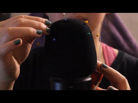 ASMR | Removing/Poking Needles From/In Mic | Rubbing, Scratching etc | Quite Relaxing ☺☺☺