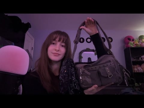 What's In My Bag? ASMR | rummaging, tapping, whispering...