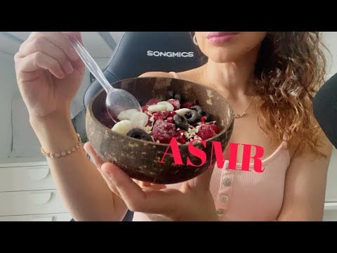 ASMR| Yogurt Bowl Mukbang 🍓🥣 (Eating Sounds)