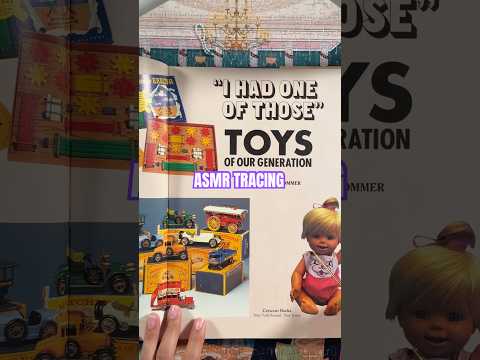 Tapping and tracing on a vintage?? book #asmr #shorts