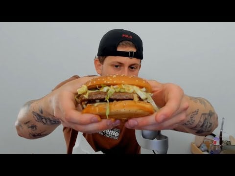 ASMR Eating McDonald's : Big ARCH, Nuggets, And Chicken wings 🪽 