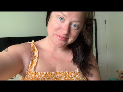 ASMR Fabric Scratching/ Rubbing on Sundress, Whisper Rambling (fast & aggressive)