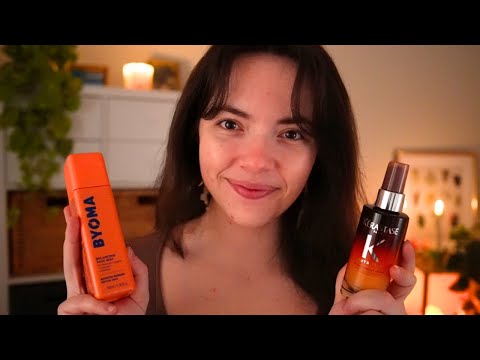 ASMR Cozy Pampering Session for Relaxation (skincare, haircare, positive affirmations)