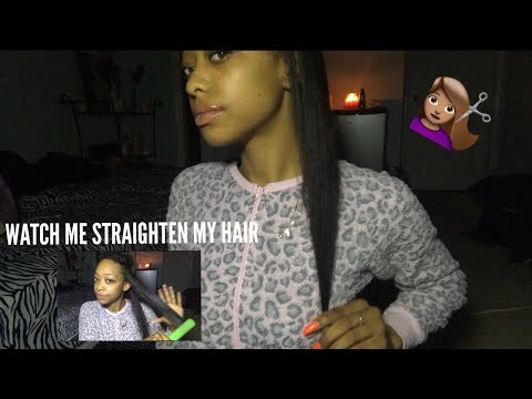 ASMR | WATCH ME STRAIGHTEN MY CURLY HAIR