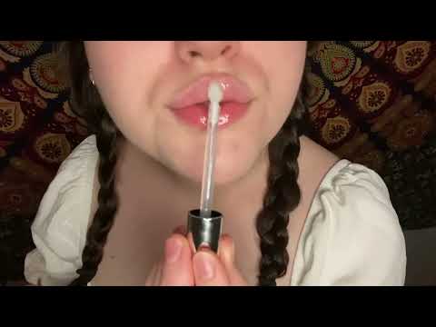 ASMR Quick Lens Licking and Lipgloss Application