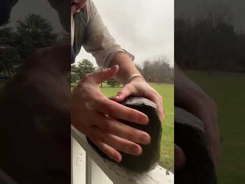 ASMR | Giving A Rock A Massage in the Rain #asmr