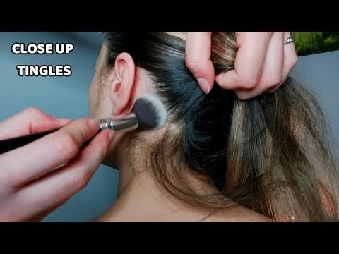 ASMR Scalp massage with Fast and Slow crunchy hair, parting, brushing, ear cleaning - No Talking