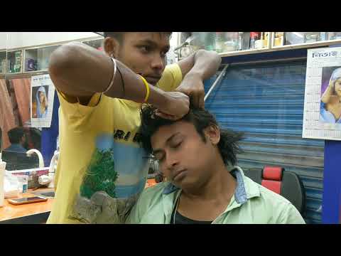Indian barbering student massaged for the first time | ASMR head and body massage asmr