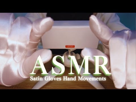 【#ASMR/4K】Gentle Satin Gloves Hand Movements 💖 No Talking / SR3D