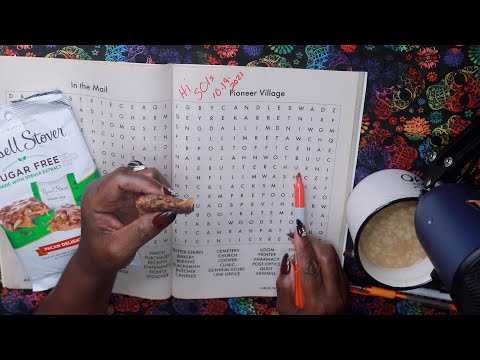 WORD HUNT Pioneer Village ASMR Eating Sounds Pecan Delight