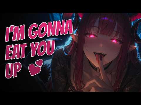 Your Flirty Neighbor Is Actually a Succubus | ASMR Roleplay [F4M][Possessive][Kisses][Sleep Aid]