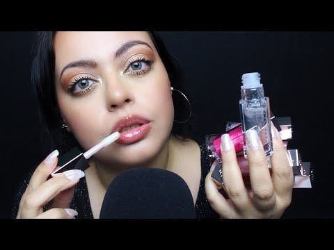 ASMR APPLYING LIP GLOSS: INTENSE MOUTH SOUNDS, PUMPING & PERSONAL ATTENTION KISSES