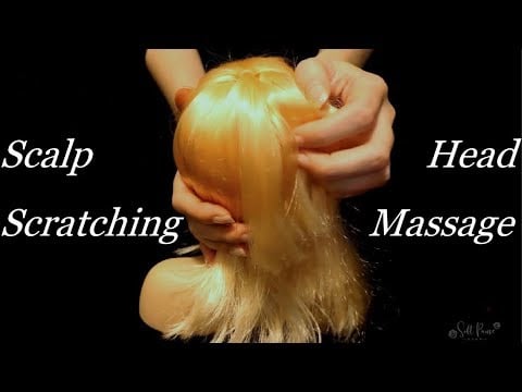 ASMR | Doll Head Massage, Scalp Scratching and Hair Play | (NO talking)