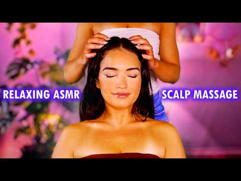 ASMR Scalp Massage & Tingly Hair Play 💆‍♀️ Relaxing Friend Pampering for Deep Sleep