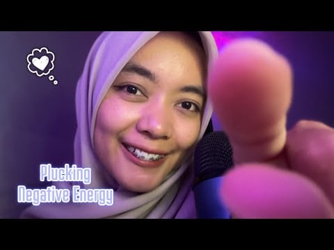 ASMR Plucking Negative Energy — with Positive Affirmation 🌵🌤️ [MouthSound,Backsound]