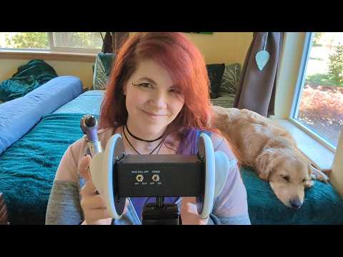 ASMR - Otoscope, Picks, Tweezers, Golden Retriever - Soft Spoken and Whispered