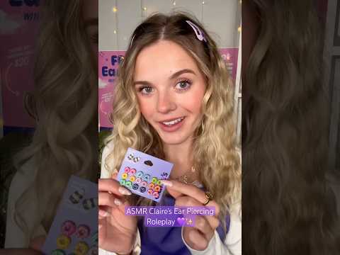 #asmr Sassy Claire’s Ear Piercing Roleplay 💜 #asmrsounds #asmrvideo #claires #earpiercing