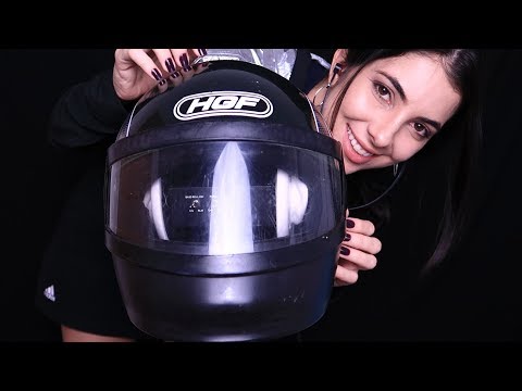 ASMR 3DIO COM CAPACETE  - VÍDEO PARA RELAXAR