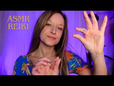 ASMR Reiki Chakra Healing 💙 Throat, Third Eye & Crown ✨ Spiritual Healing ASMR, Soft Spoken