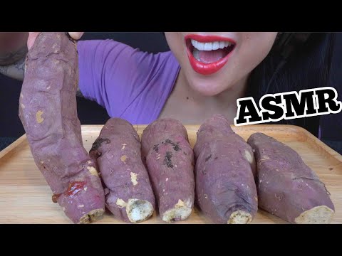 ASMR JAPANESE SWEET PURPLE YAMS (STICKY SOFT RELAXING EATING SOUNDS) LIGHT WHISPERS | SAS-ASMR