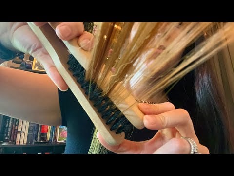 ASMR Straightening Your Hair (real hair sounds) Hair Model Series Pt 3