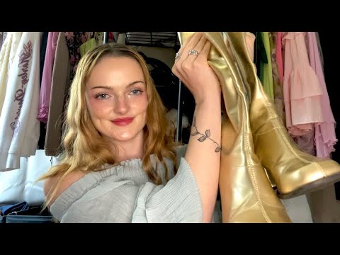 ASMR Shoe Collection Pt. 1! (tapping & scratching, zipper sounds, whisper ramble)