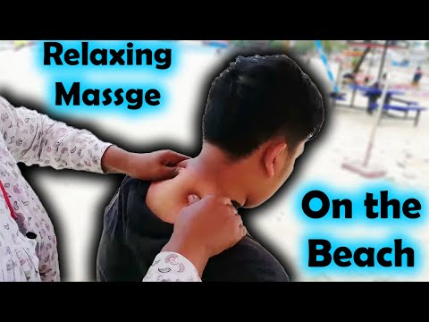Invigorating Full Body Massage at the Beach by Cambodian Lady | ASMR Travel #1