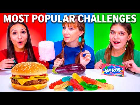 ASMR Pink VS Purple Jelly Race and Most Popular Challenges Compilation