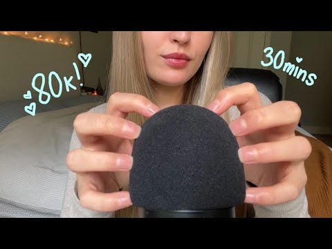ASMR | 30 minutes of mic triggers & hand sounds | 80k CELEBRATION