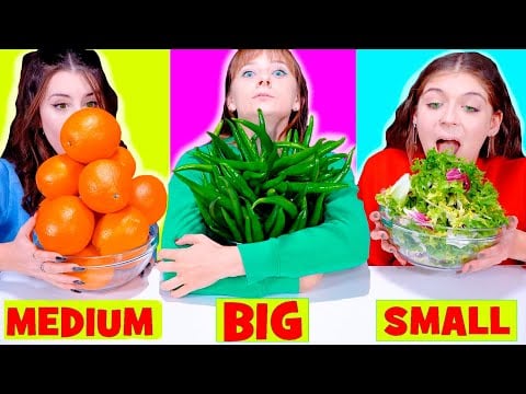 ASMR Big, Medium, Small Plate Food Challenge | Best Compilation