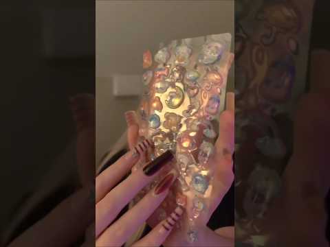 asmr bubble sticker scratching
