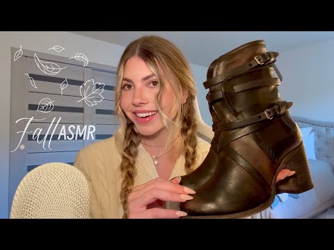 ASMR Fall Outfit Triggers 🍂🧡🎃 (fast & aggressive, fabric scratching, shoe tapping)