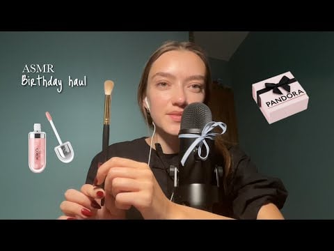 ASMR Birthday Haul | Soft Whispers + Tapping