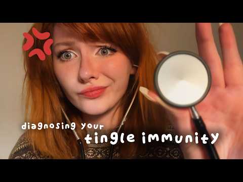 asmr 🩺 diagnosing your tingle immunity (it's not looking good)💔 soft spoken exams (slightly chaotic)