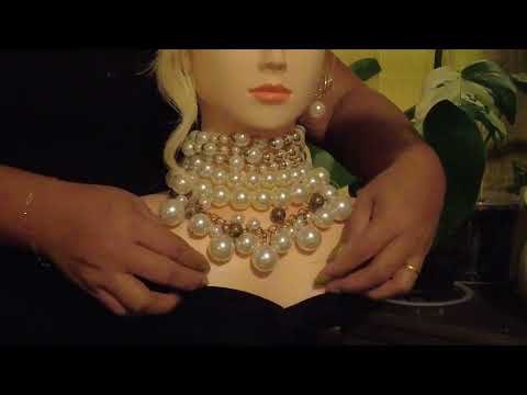 Nonstop Pearl Jewelry Tingles | ASMR | Pearl Trigger, Adjustment, Topping, Scratching, No Talking 😴