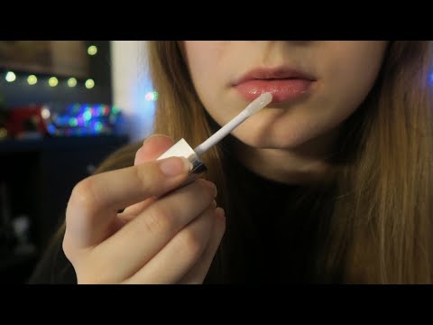 [ASMR] Close Up Lipgloss Application (Mouth Sounds)