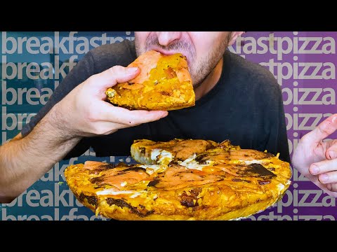 THICC BREAKFAST PIZZA 아침 피자 ! homemade * ASMR MUKBANG NO TALKING * | nomnomsammieboy