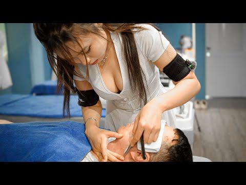 Foreigner gets V.I.P Treatment in Saigon Barbershop [ASMR Massage]