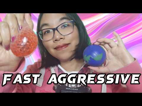 ASMR FAST AGGRESSIVE LAYERED TRIGGERS FOR TINGLES (Layered Visuals, Mouth Sounds, Leather Gloves) 🤯🌈