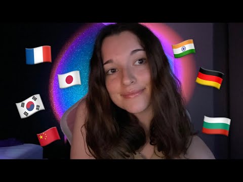 ASMR IN 16 DIFFERENT LANGUAGES 🇯🇵🇨🇳🇰🇷🇮🇳