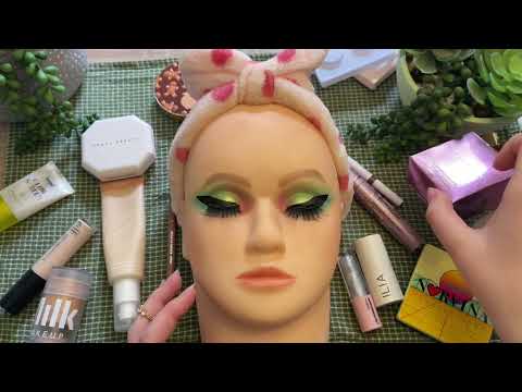 *one minute asmr* makeup on mannequin head